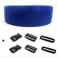Complete set band blauw en gespen 25 mm 10 meter