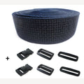 Complete set band donkerblauw en gespen 25 mm 5 meter