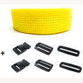 Complete set band geel en gespen 25 mm 10 meter