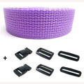 Complete set band lila en gespen 25 mm 5 meter