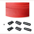 Complete set band rood en gespen 25 mm 10 meter