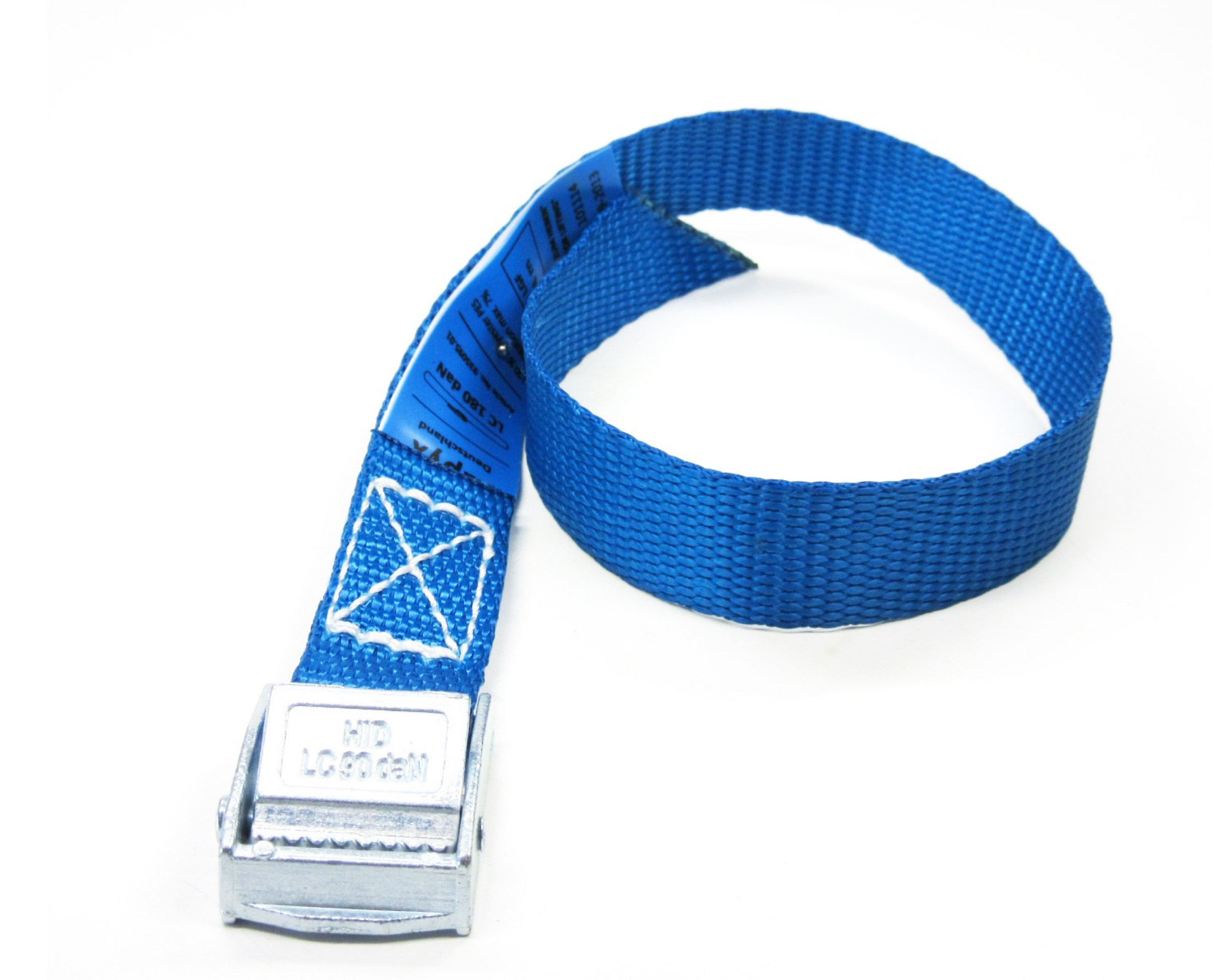 Spanband blauw 25 mm 6 meter met klemsluiting